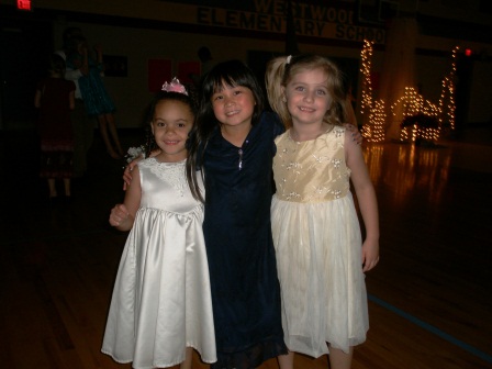 Kasen with girlfriends at the dance